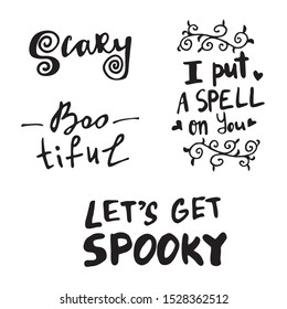 halloween Hand drawn creative calligraphy