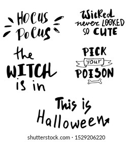 halloween Hand drawn creative calligraphy