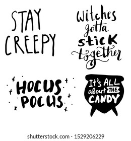 halloween Hand drawn creative calligraphy