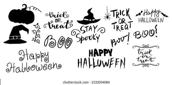 halloween Hand drawn creative calligraphy