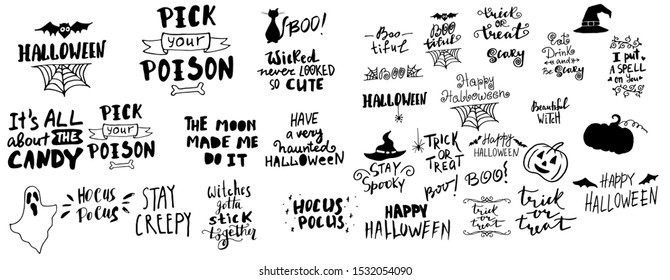 halloween Hand drawn creative calligraphy