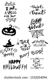 halloween Hand drawn creative calligraphy