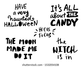 halloween Hand drawn creative calligraphy