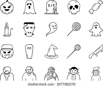 Halloween hand drawn doodle icon. You can use it to celebrate you halloween night