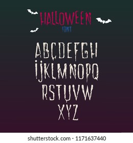 Halloween hand drawn font