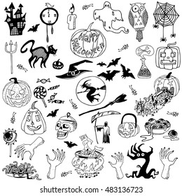 Halloween Hand Drawn Set