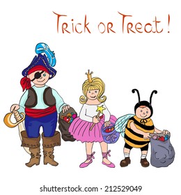 Halloween. Hand drawn vector illustration.
