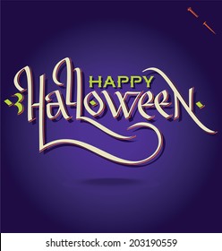 HALLOWEEN hand lettering -- custom handmade calligraphy, vector (eps8)