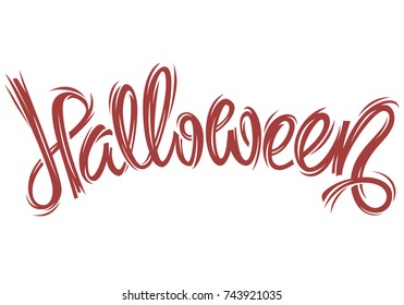 Halloween hand lettering. Vector.