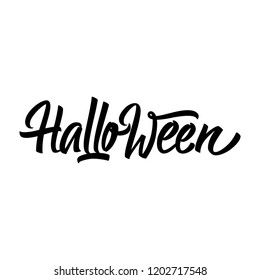 Halloween, hand lettering. Vector illustration