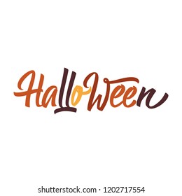 Halloween, hand lettering. Vector illustration