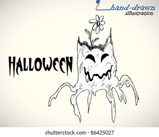 halloween hand-drawn illustration