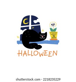 Halloween handdrawn illustration and