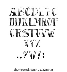Halloween handmade Lettering font