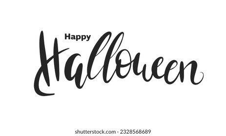 Halloween handwriting in Halloween day for content online or web, banner and template , Flat cartoon flat style. illustration Vector EPS 10