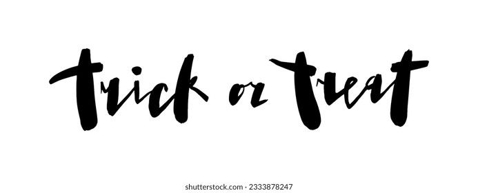 Halloween – handwritten calligraphic phrase on white background. Suitable for t-shirt prints, cards, or posters. Vector illustration EPS10