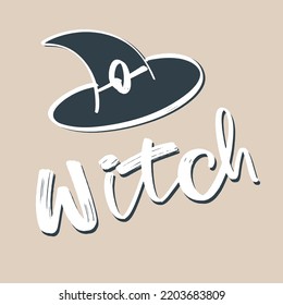 Halloween handwritten letters and phrase