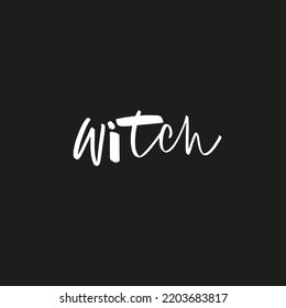 Halloween handwritten letters and phrase