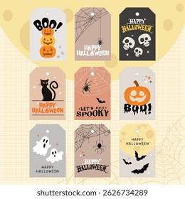 HALLOWEEN HANG TAG SET COLORFUL