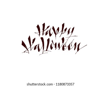 Halloween hans tape lettering greeting card EPS 10