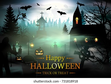 Halloween. Happy Halloween background.