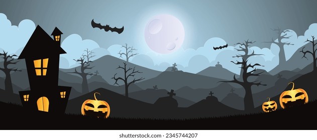 Halloween Feliz Halloween. Fondo de Halloween con calabazas.