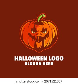 halloween happy cartoon logo vector