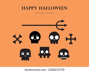 halloween happy vector element horror october cartoon evil haunted pumpkin invite party monster art