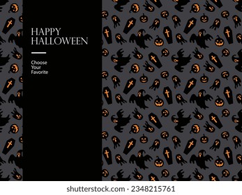 halloween happy vector element horror october cartoon evil haunted pumpkin invite party monster art