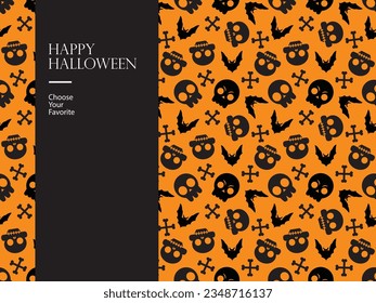 halloween happy vector element horror october cartoon evil haunted pumpkin invite party monster art
