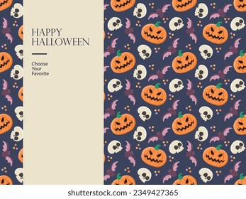 halloween happy vector element horror october cartoon evil haunted pumpkin invite party monster art