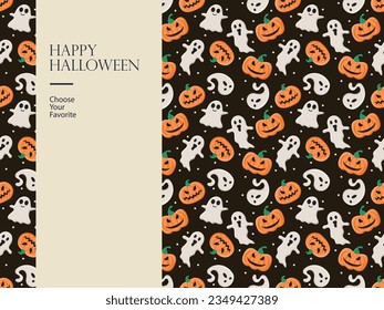 halloween happy vector element horror october cartoon evil haunted pumpkin invite party monster art