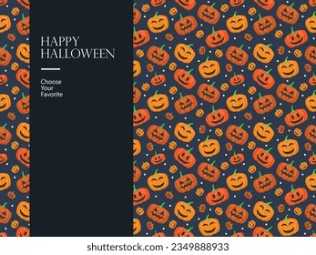 halloween happy vector element horror october cartoon evil haunted pumpkin invite party monster art