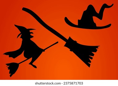Halloween has brooms spiders cobwebs witches bats pumpkins zombie hands black spiders candles ghost masks spirits