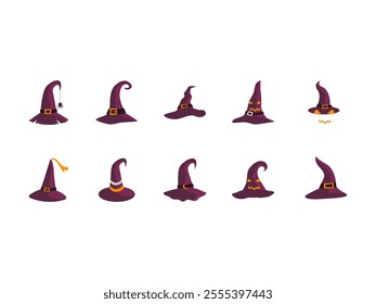 Halloween Hat Design Element Set