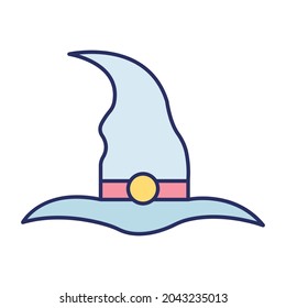 Halloween hat Fill inside vector icon which can easily modify or edit 