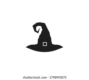 Halloween, hat icon. Vector illustration, flat design.