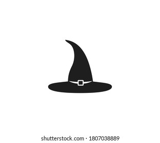 Halloween, hat icon. Vector illustration, flat design.