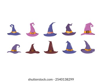 Halloween Hat Illustration Element Set