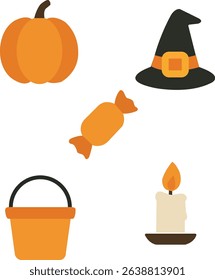 Halloween, hat, pumpkin, toffee, balti, candle