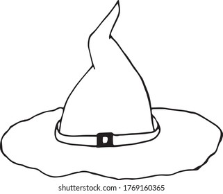 Halloween hat vector illustration autumn holiday web design