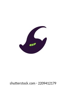 Halloween Hat Vector isolated on white background. vector. illustration of hat. Perfect for coloring book, textiles, icon, web, painting, children's books, t-shirt print.