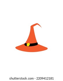 Halloween Hat Vector isolated on white background. vector. illustration of hat. Perfect for coloring book, textiles, icon, web, painting, children's books, t-shirt print.
