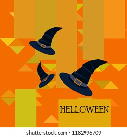 halloween hat witches night vector