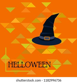 halloween hat witches night vector