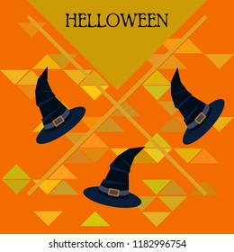 halloween hat witches night vector