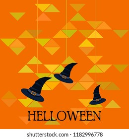 halloween hat witches night vector