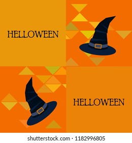 halloween hat witches night vector
