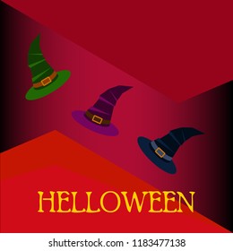 halloween hat witches night vector