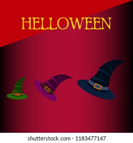 halloween hat witches night vector